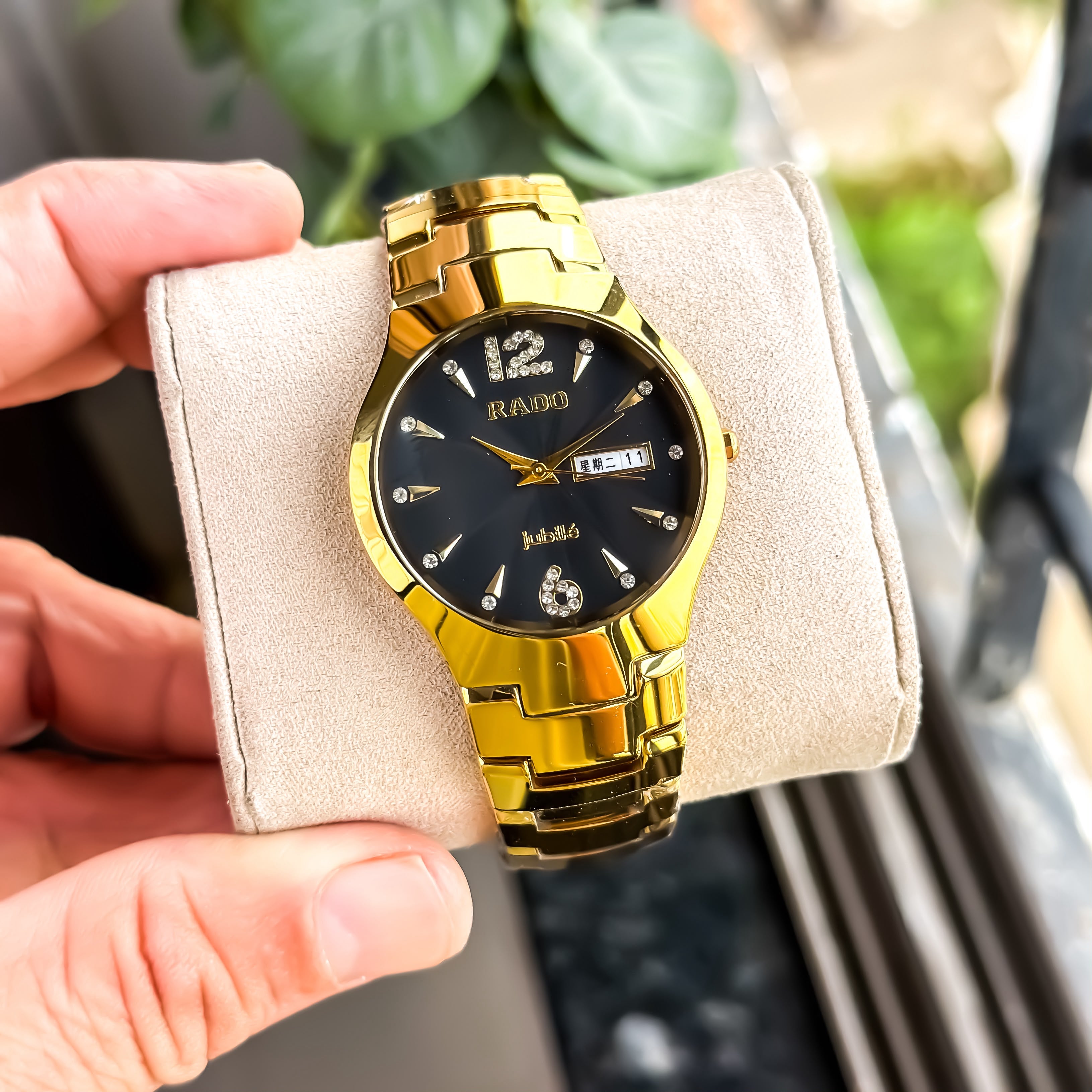 Rado Ceramic Full Gold  Black Dial Metal Men's Watch