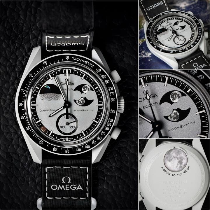 Omega Swatch Moon Grey Women's Watch
