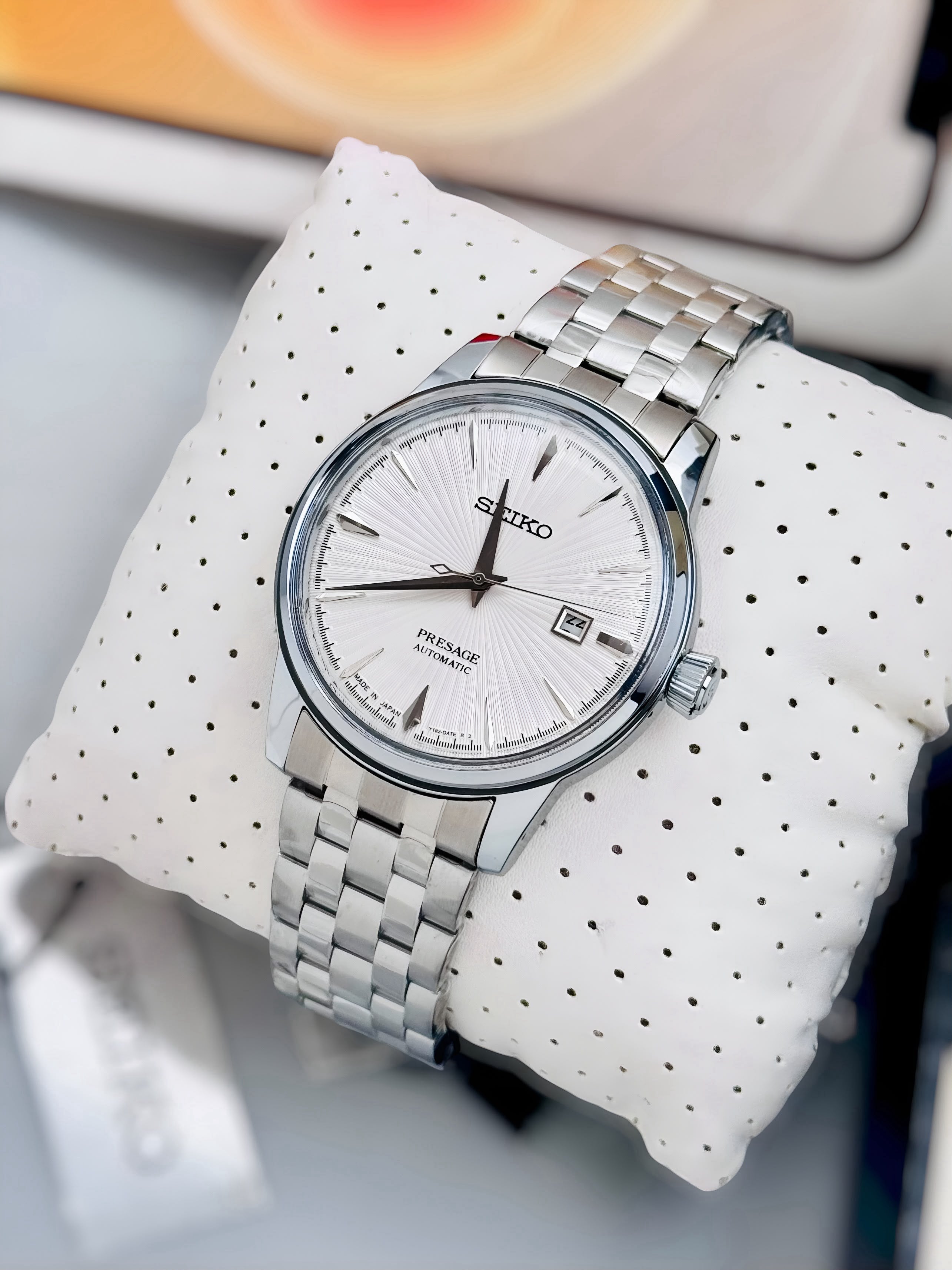 Seiko Automatic Silver White Dial Men's Watch