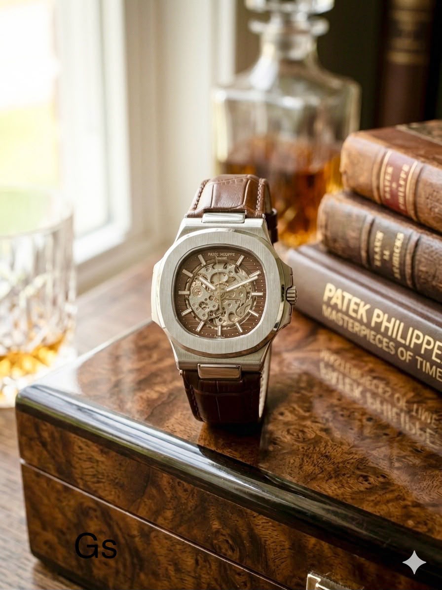 Patek Philippe Nautilus Skeleton Brown with Silver Edition Automatic Men's Watch