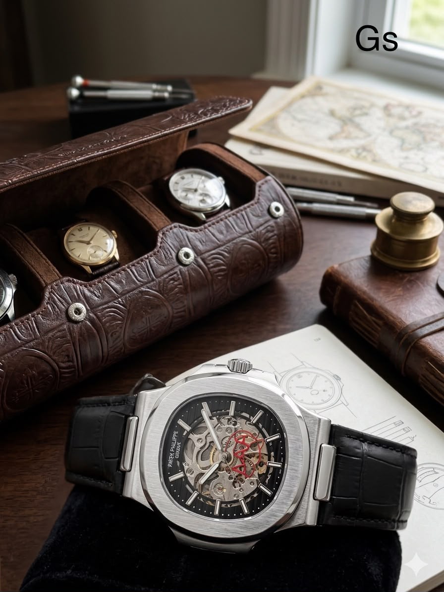Patek Philippe Nautilus Skeleton Black with Silver Edition Automatic Men's Watch