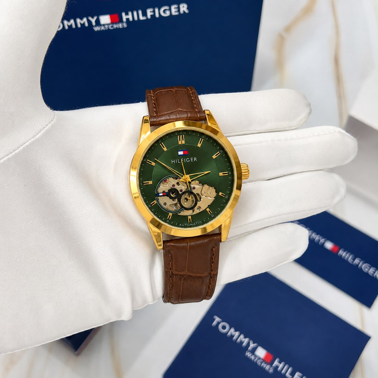 Tommy Hilfiger Green Dial Automatic Watch