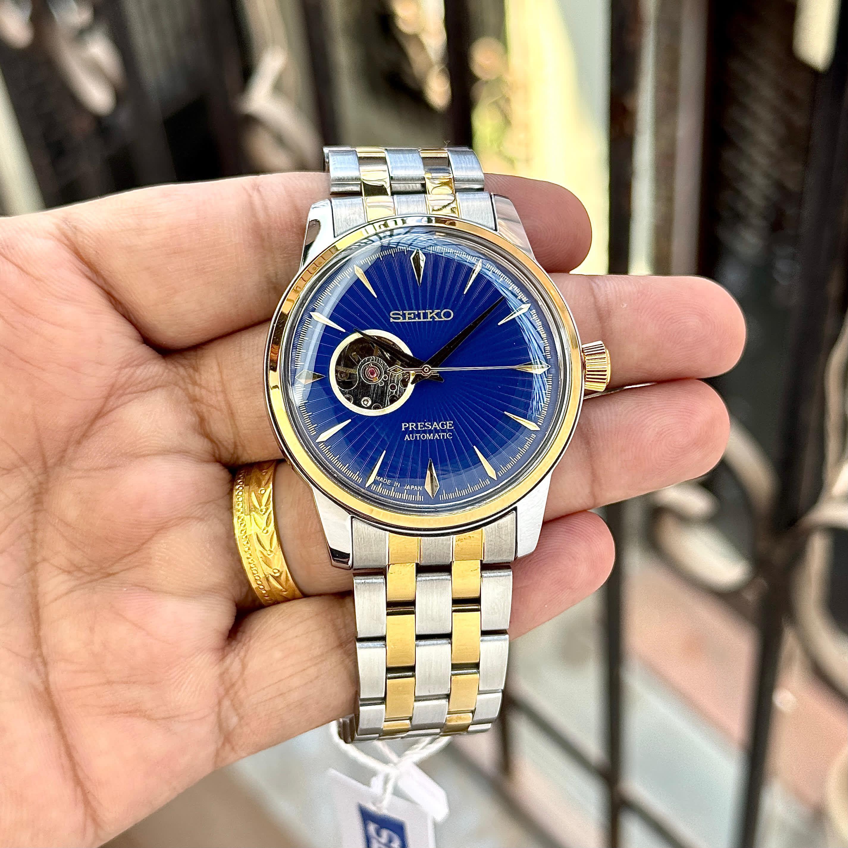 Seiko Presage Automatic Two Tone Blue Men's Watch