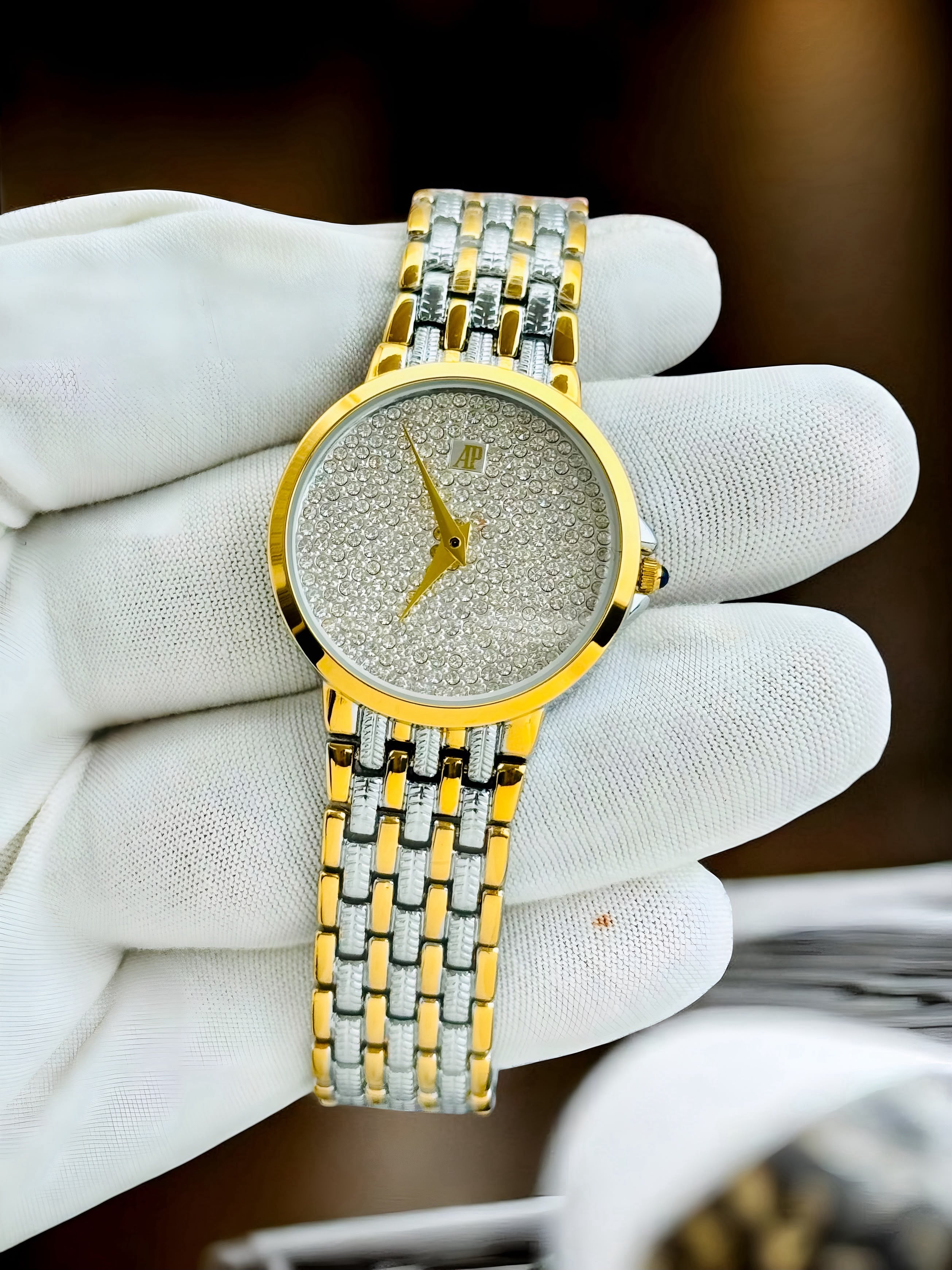 Audemars Piguet Diamomd Studded Two Tone Women's Watch