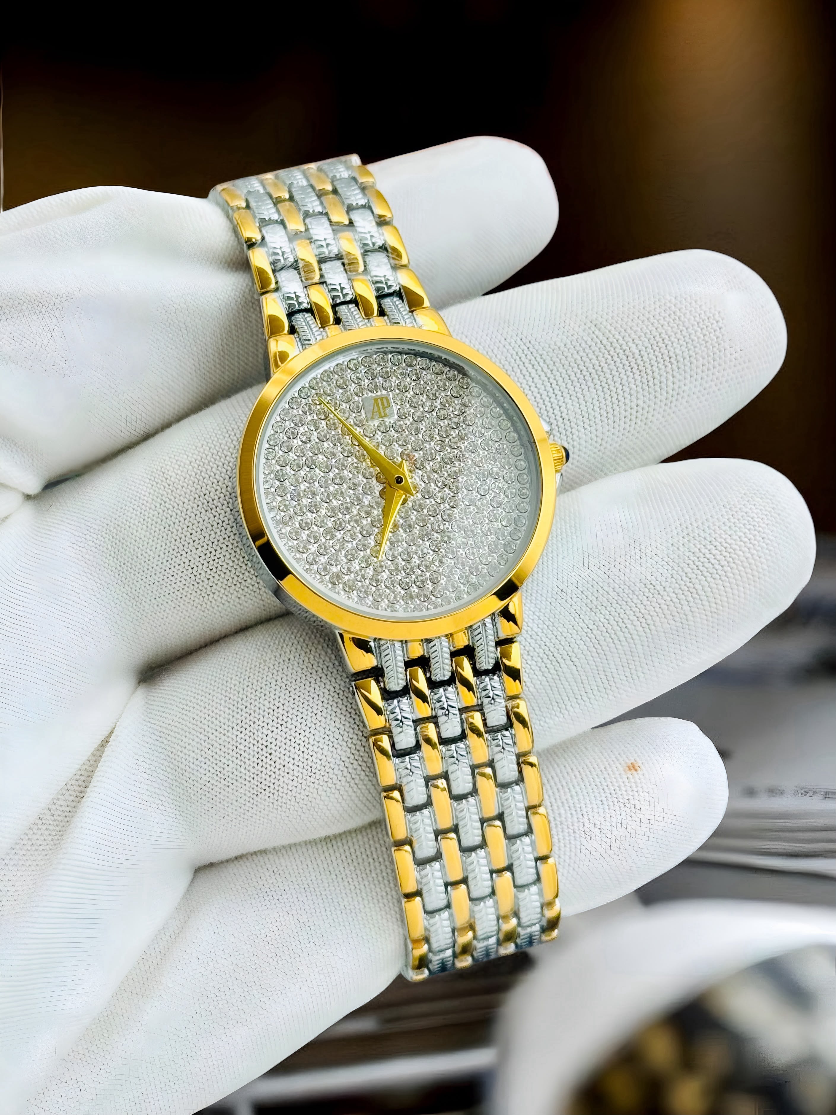 Audemars Piguet Diamomd Studded Two Tone Women's Watch
