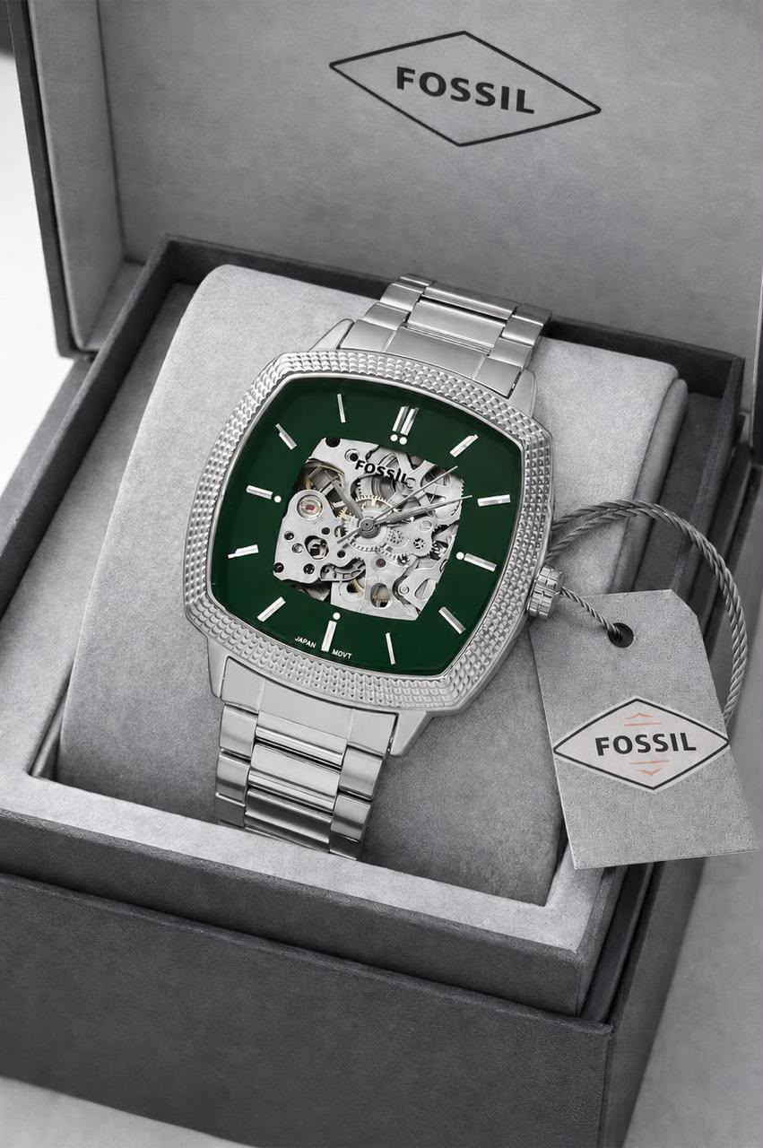 Fossil Machine Luxe Green & Silver Men's Automatic Watch