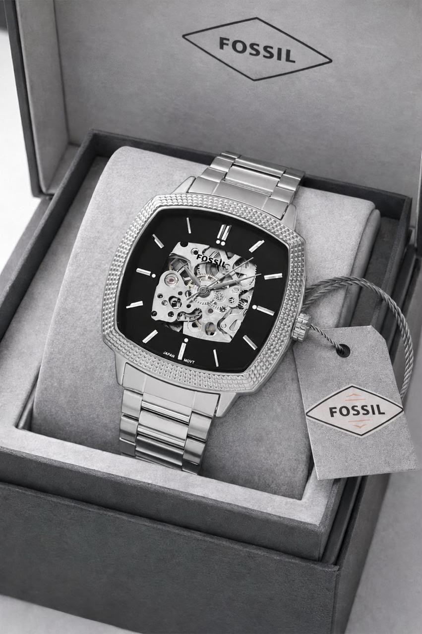 Fossil Machine Luxe Black & Silver Men's Automatic Watch