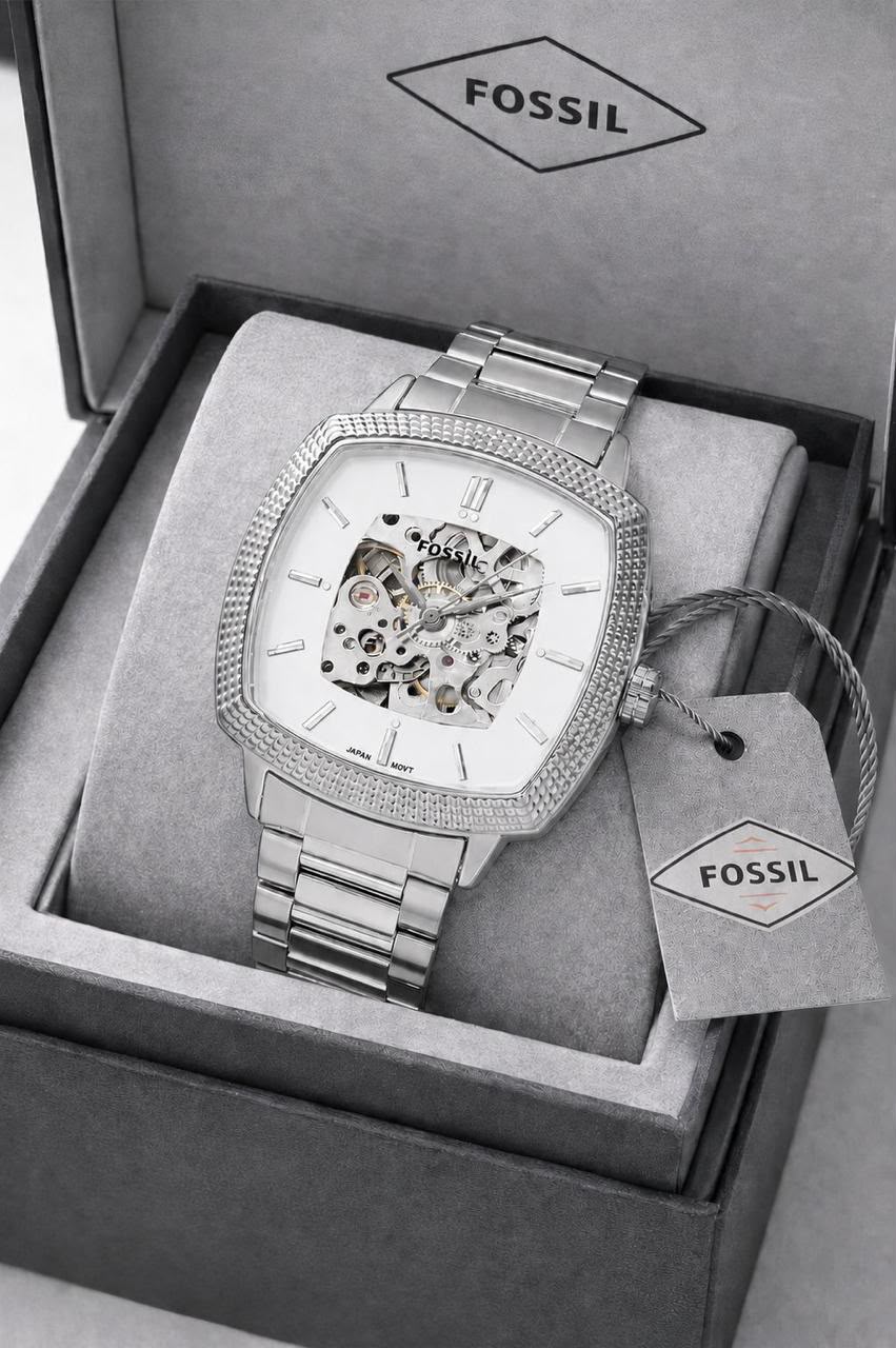 Fossil Machine Luxe White & Silver Men's Automatic Watch