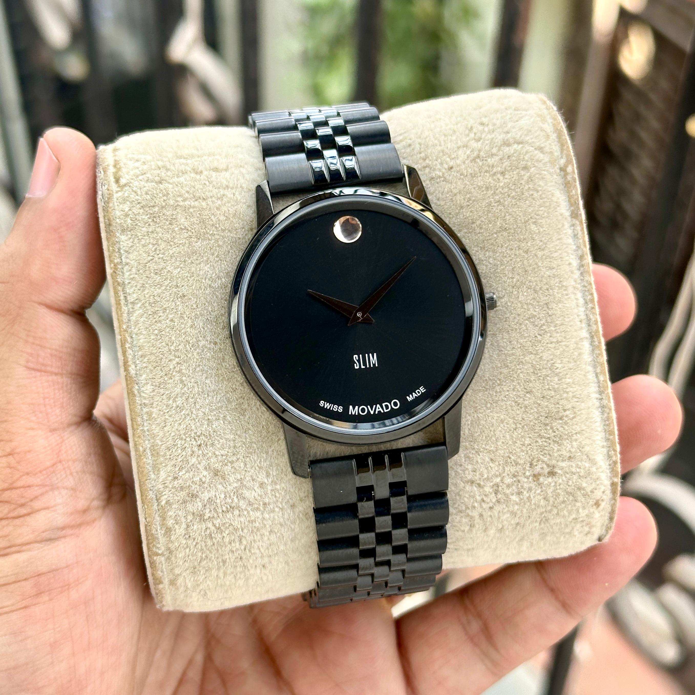 Movado Slim Full Black Men's Analog Watch
