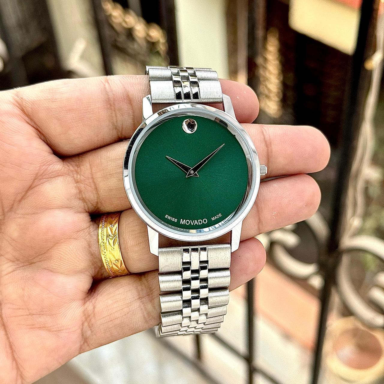 Movado Slim Green Dial Men's Analog Watch