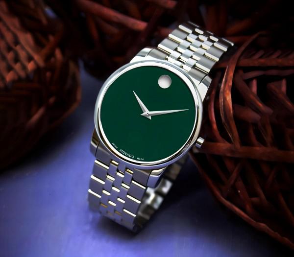 Movado Slim Green Dial Men's Analog Watch