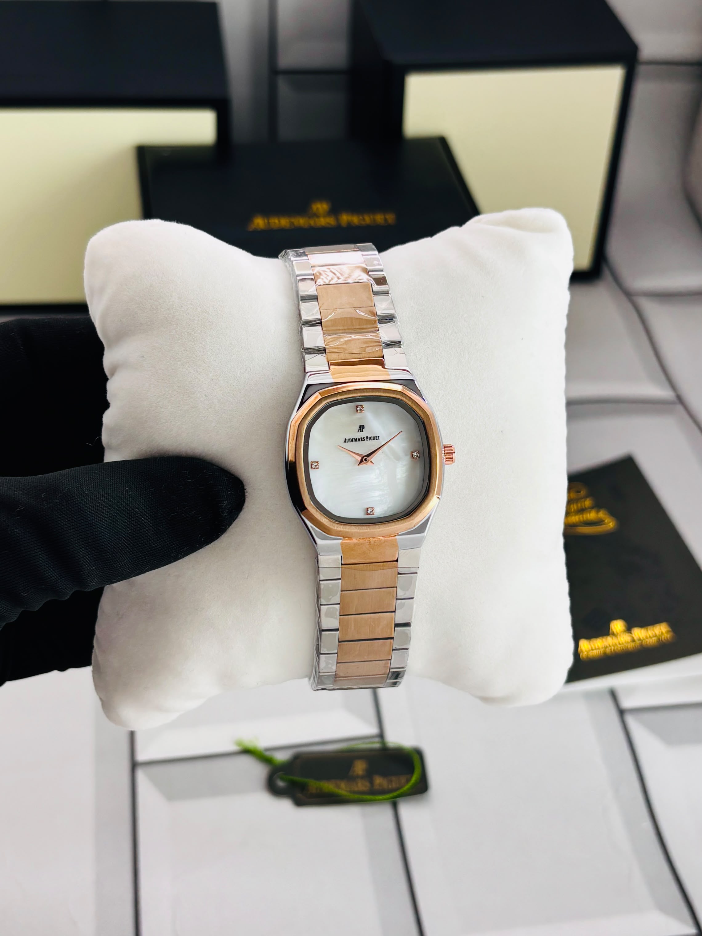 Audemars Piguet Inspired White Dial Two Tone Women's Luxury Watch