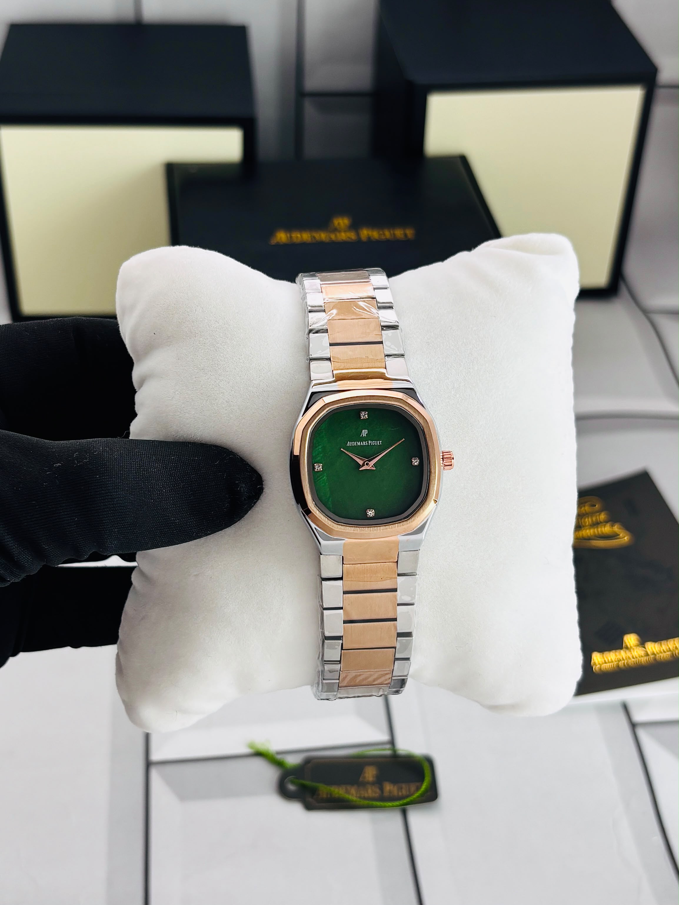 Audemars Piguet Inspired Green Dial Women's Luxury Watch