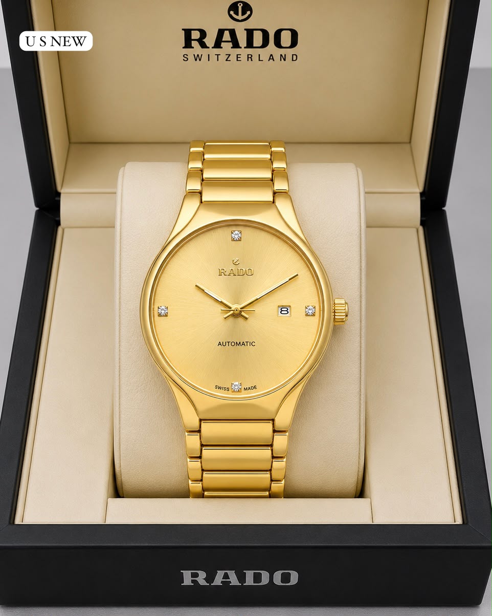 Round Luxury Premium Rado gold Jubile Watch
