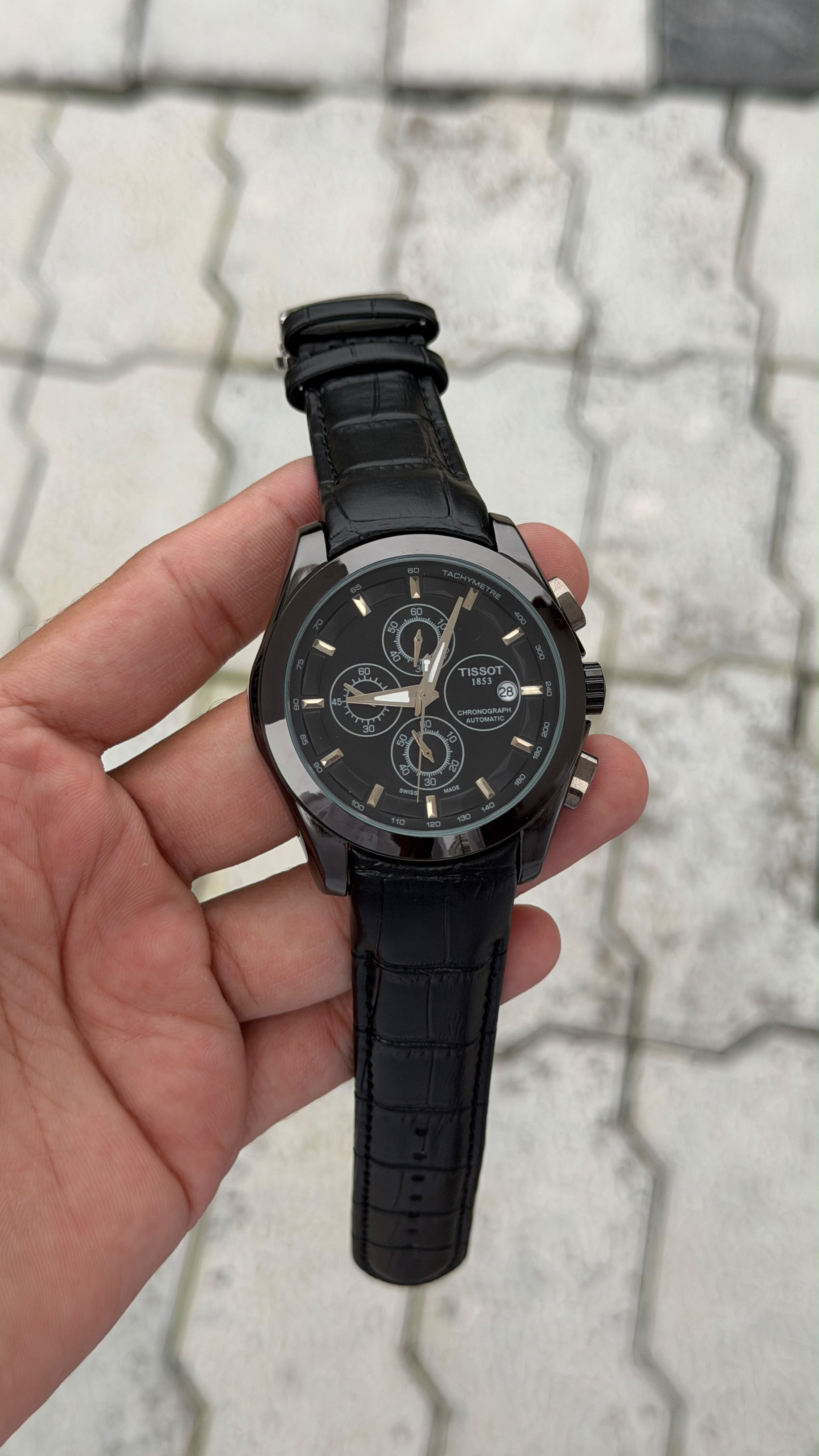 Tissot Multi Functional Chronograph Black Dial Watch For Men