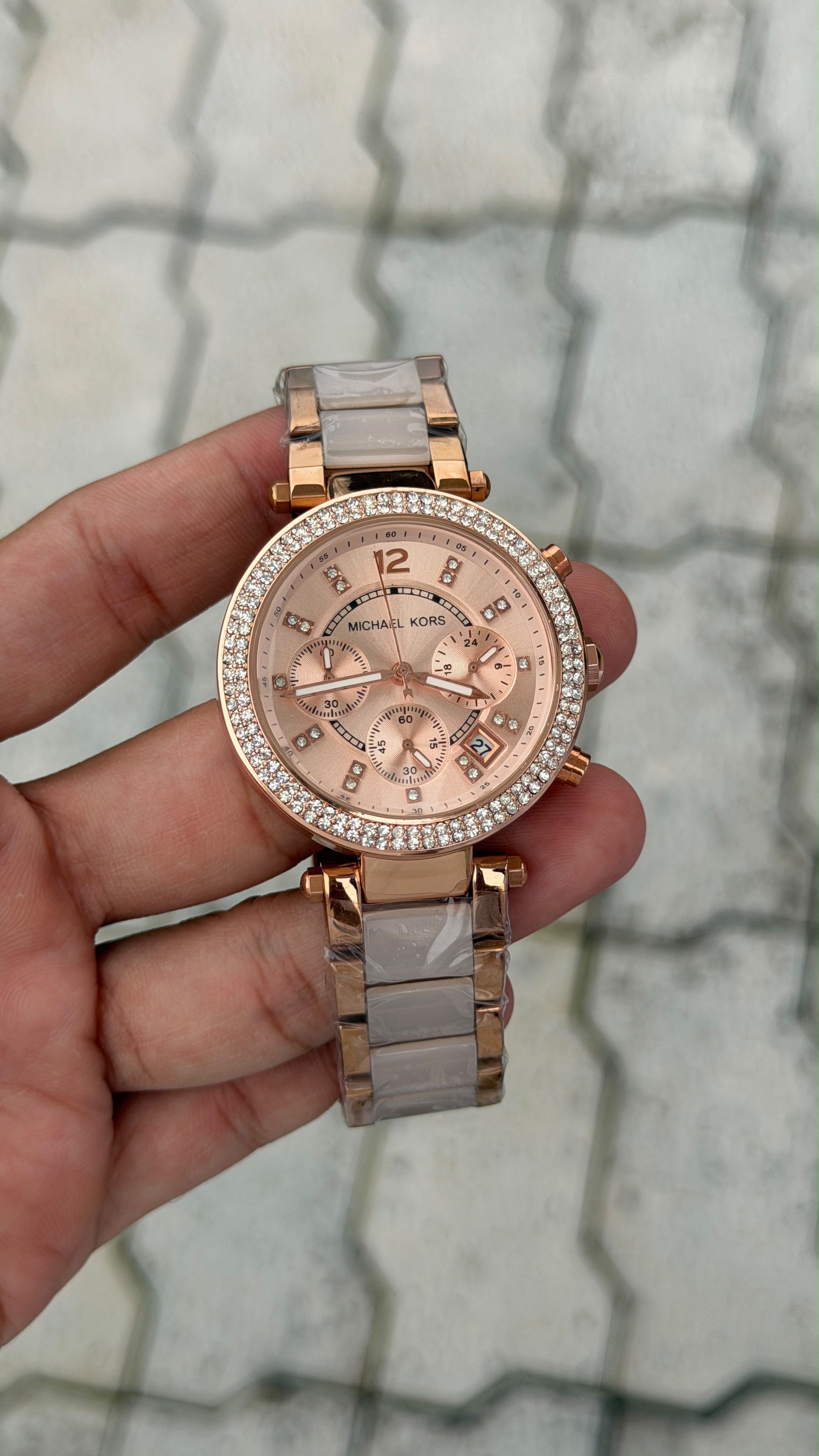 Michael Kors Parker Chronograph Rose Gold Ladies Watch