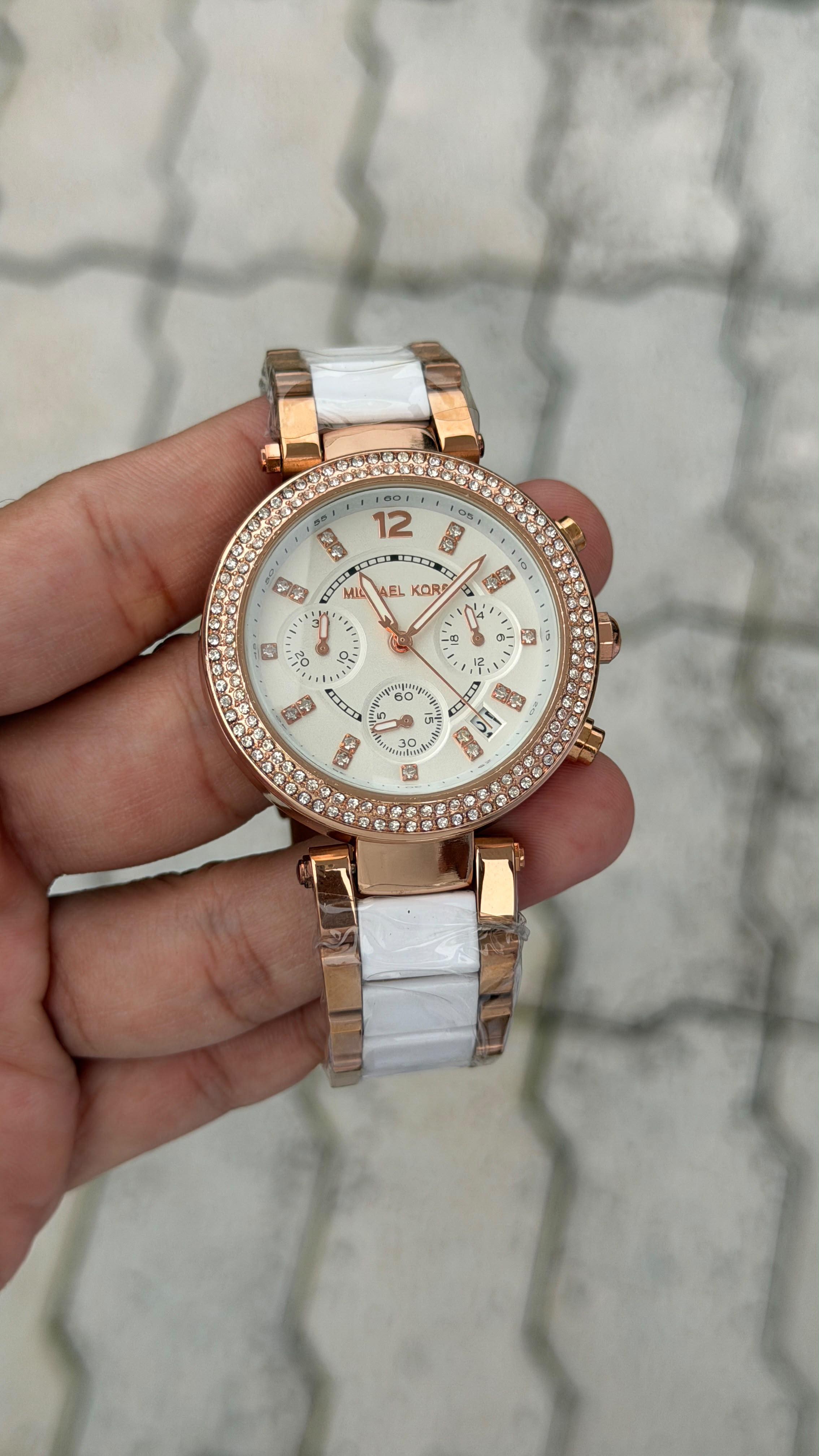 Michael Kors Parker Chronograph White Ladies Watch