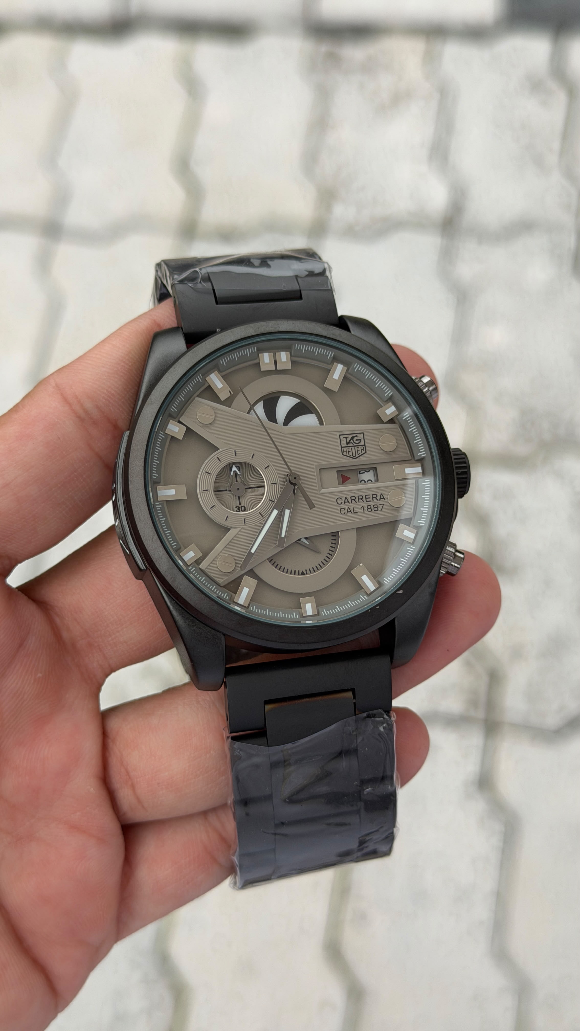 Tag Heuer Grand Carrera CR7 Black Grey Dial Men's Watch