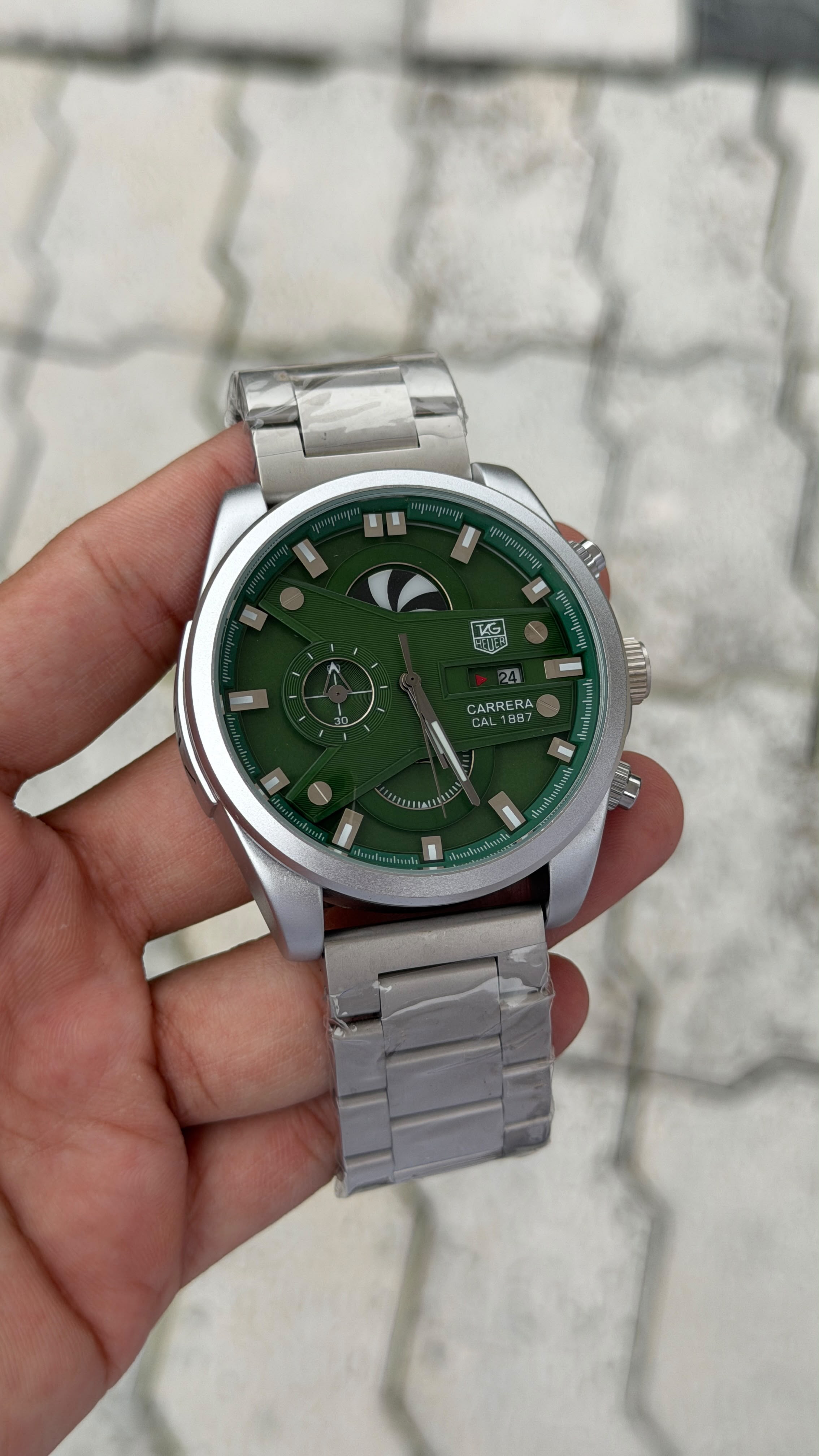 Tag Heuer Grand Carrera CR7 Green Dial Men's Watch