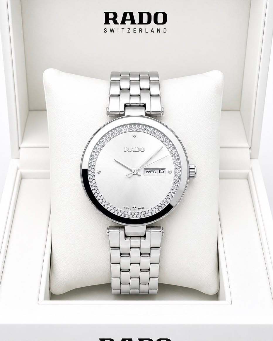 Rado White Dial Silver Stainless Steel Analog Watch