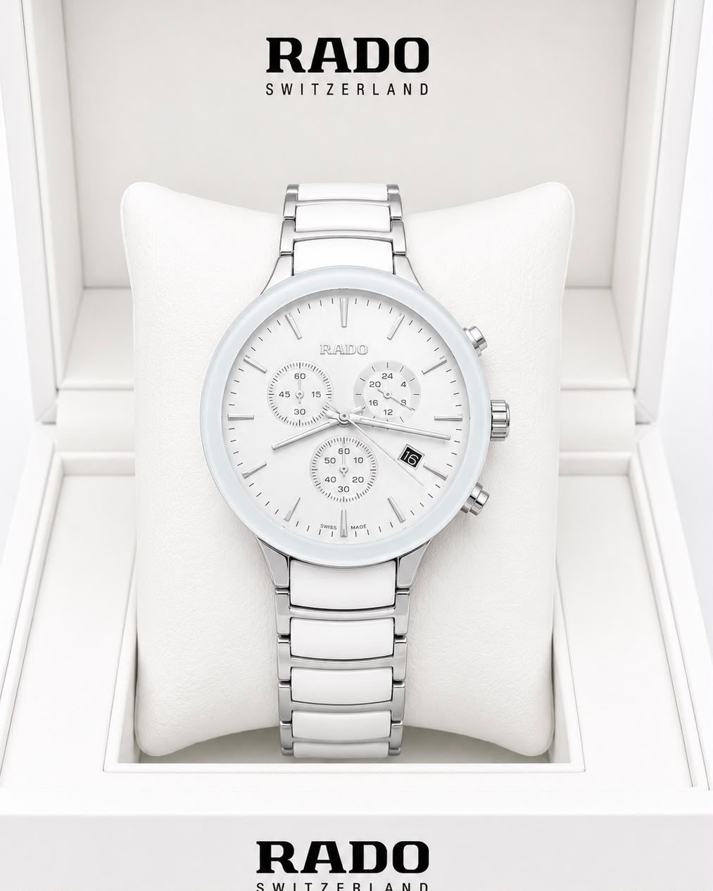 Rado White Dial Silver-Tone Stainless Steel Analog Watch