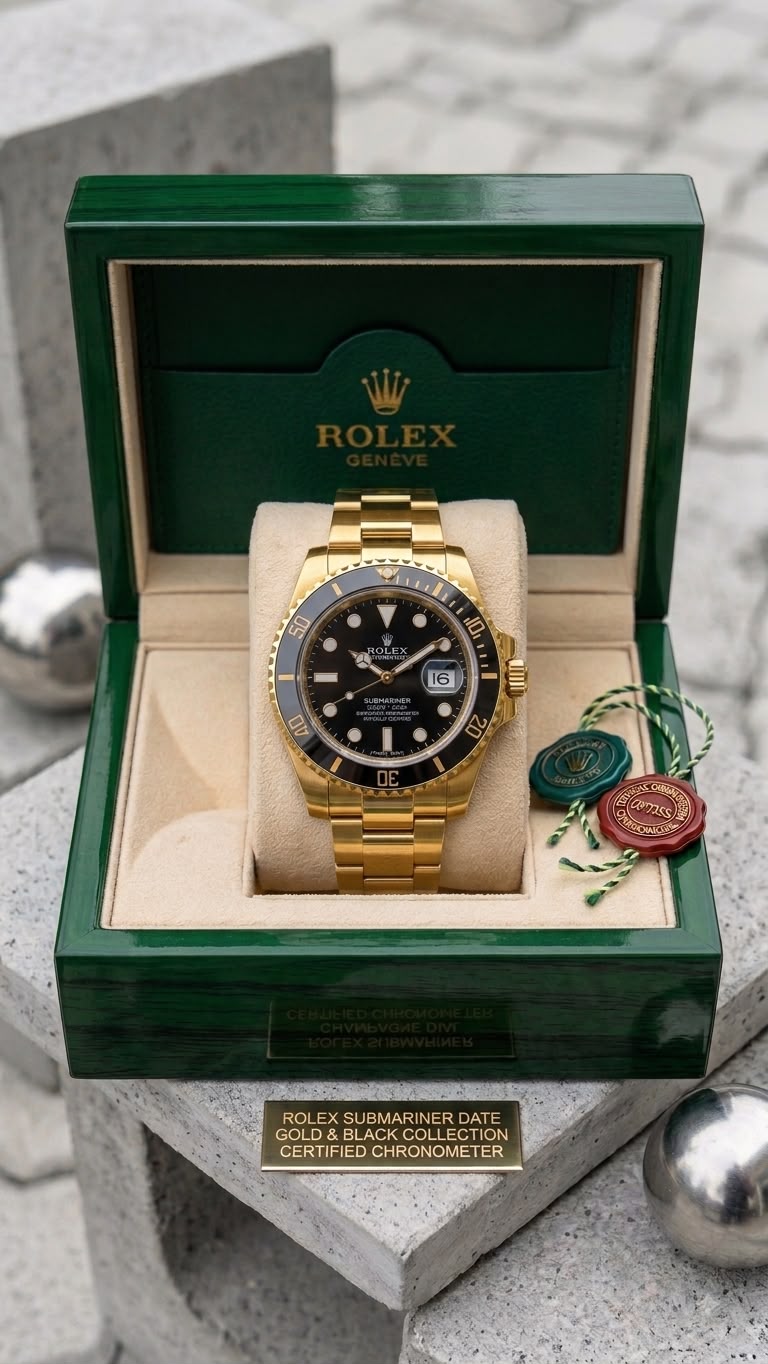 Rolex Submariner Gold & Black Dial