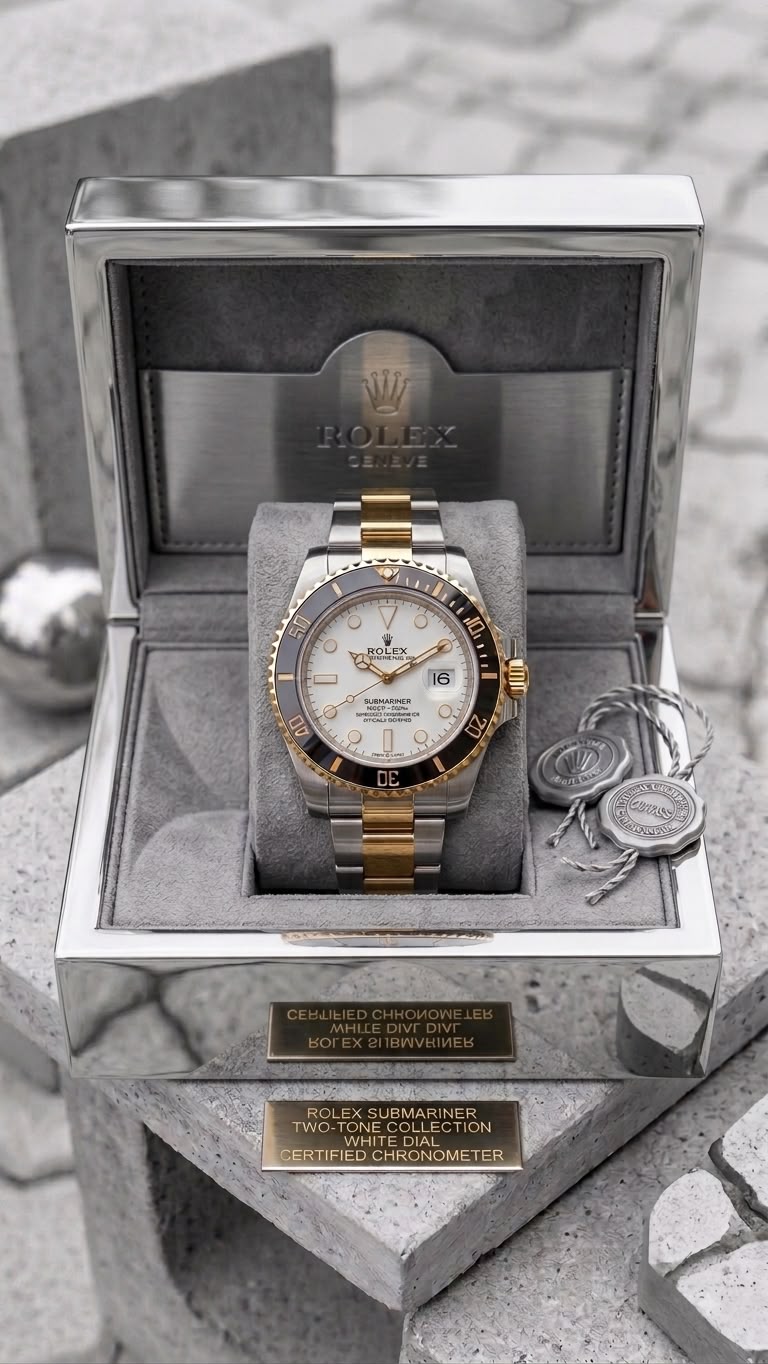 Rolex Submariner Two-Tone White Dial