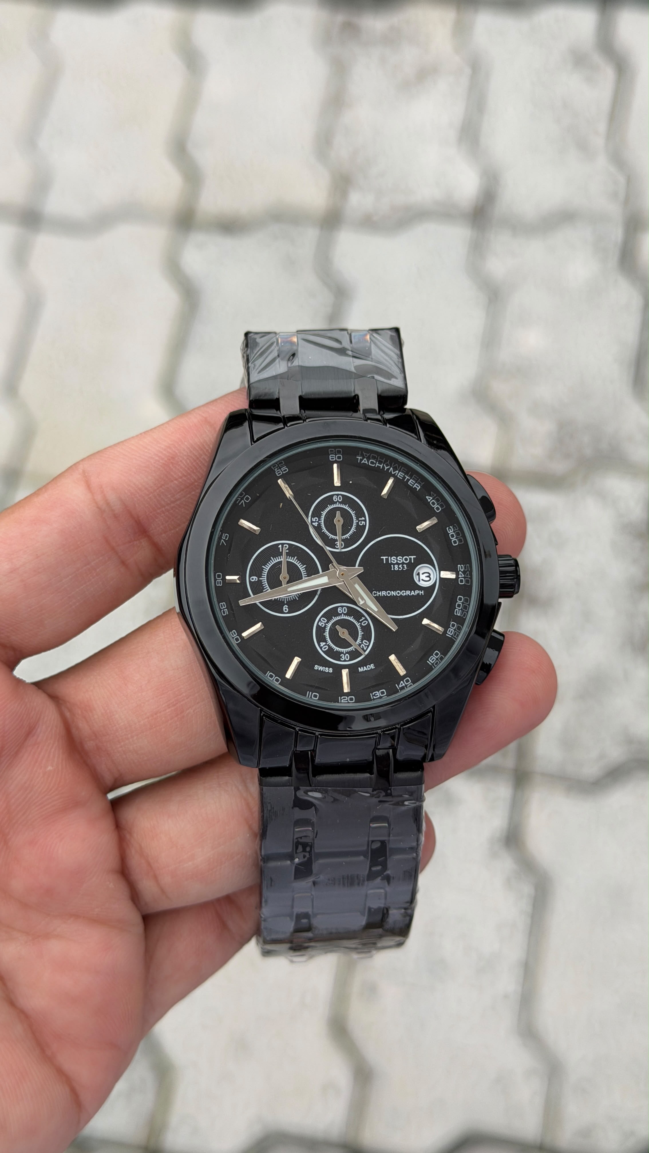 Tissot Black Dial Automatic Chronograph Stainless Steel Watch