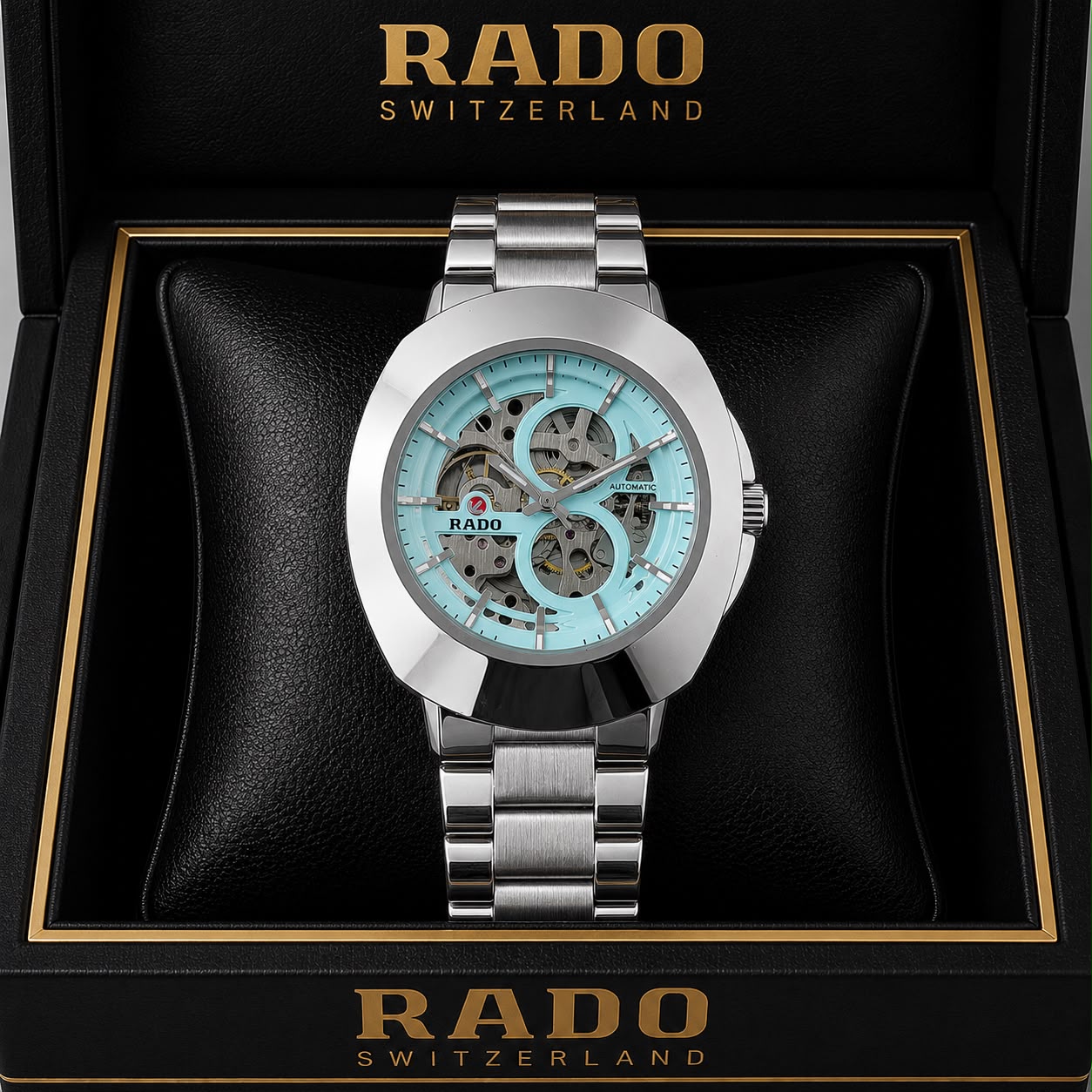 Rado DiaStar Skeleton Ocean Blue Dial Men's Watch