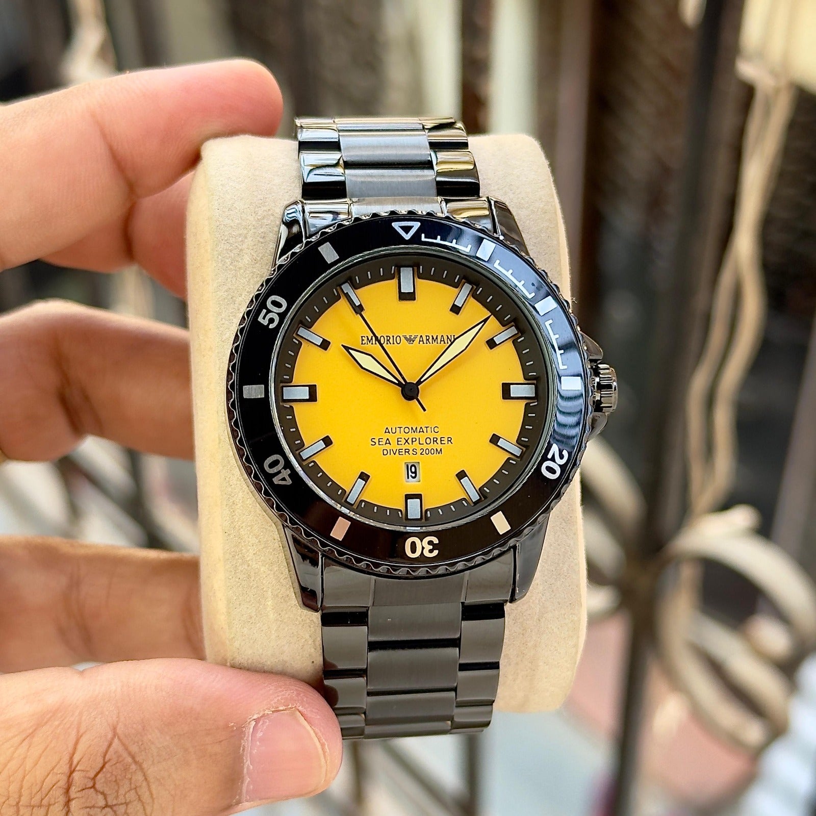 Emporio Armani Sea Explorer Yellow Automatic Watch