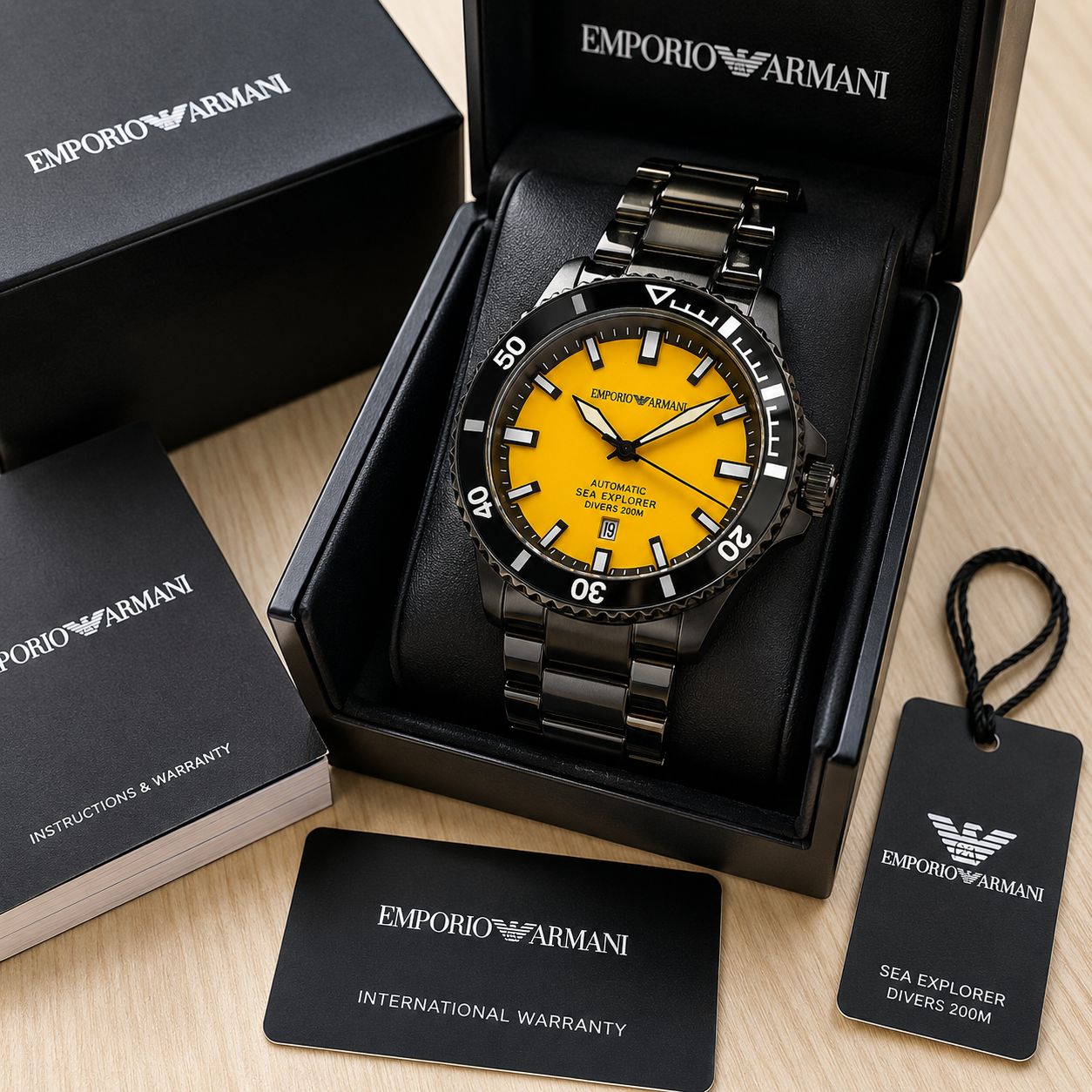 Emporio Armani Sea Explorer Yellow Automatic Watch