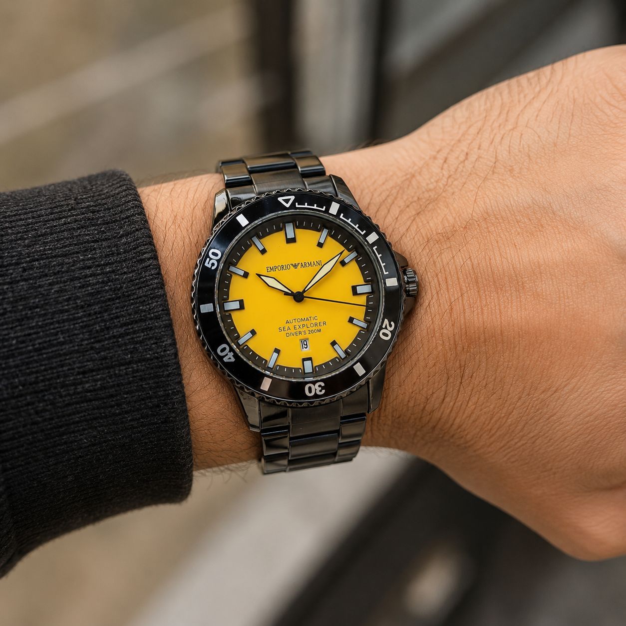 Emporio Armani Sea Explorer Yellow Automatic Watch
