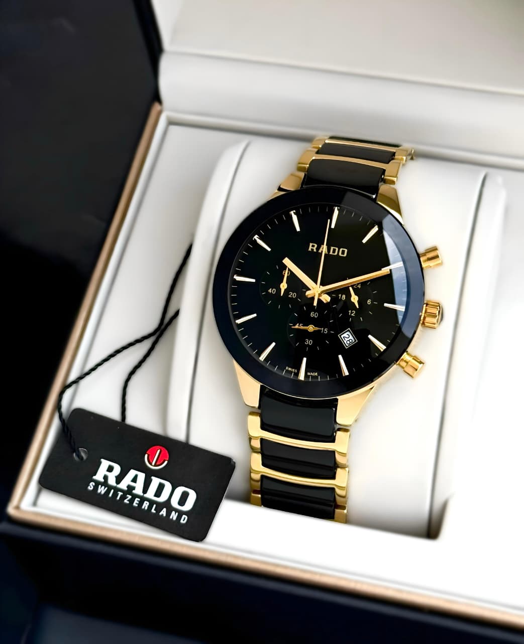 Rado Black & Gold Chronograph Watch