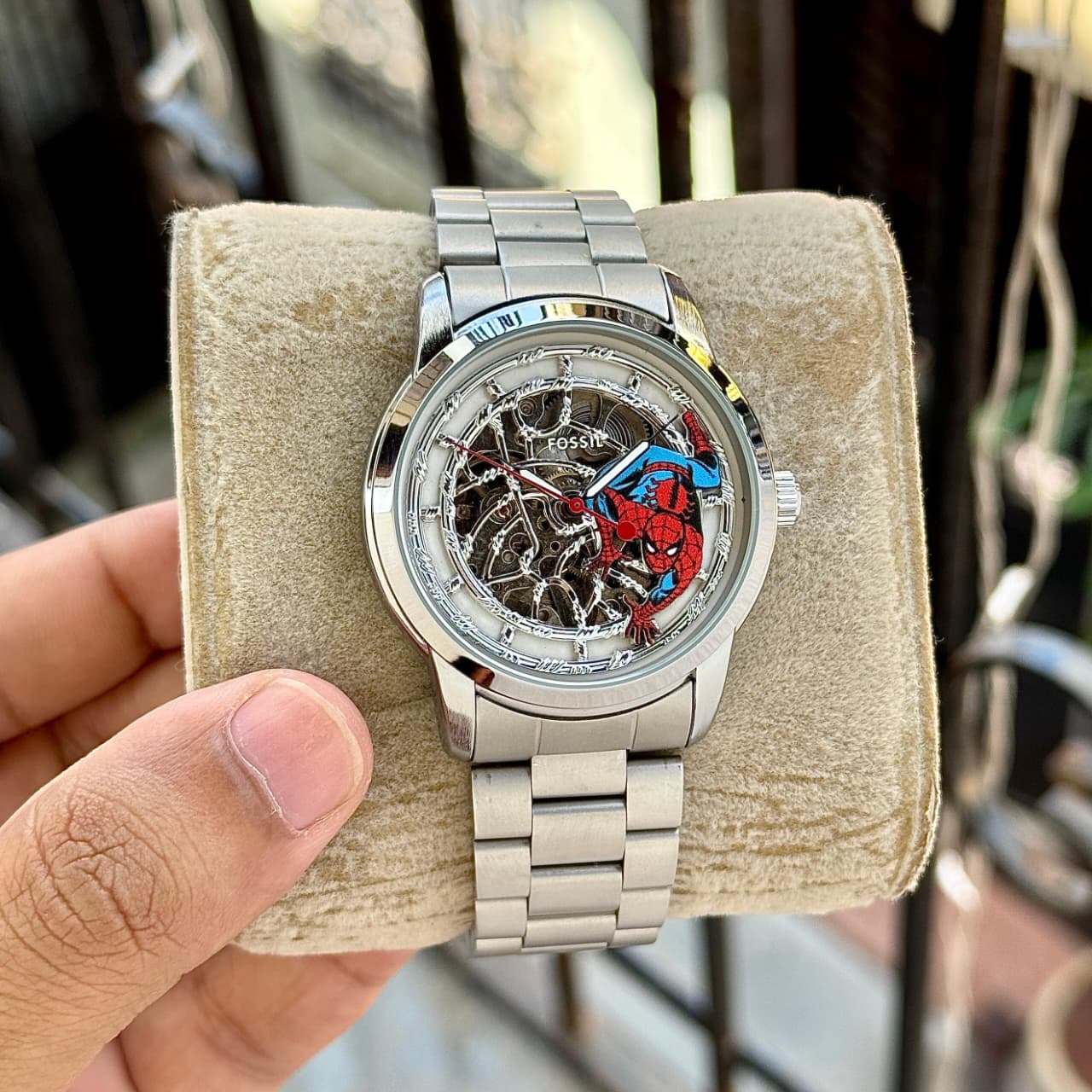 Fossil Spider-Man Skeleton Automatic Watch