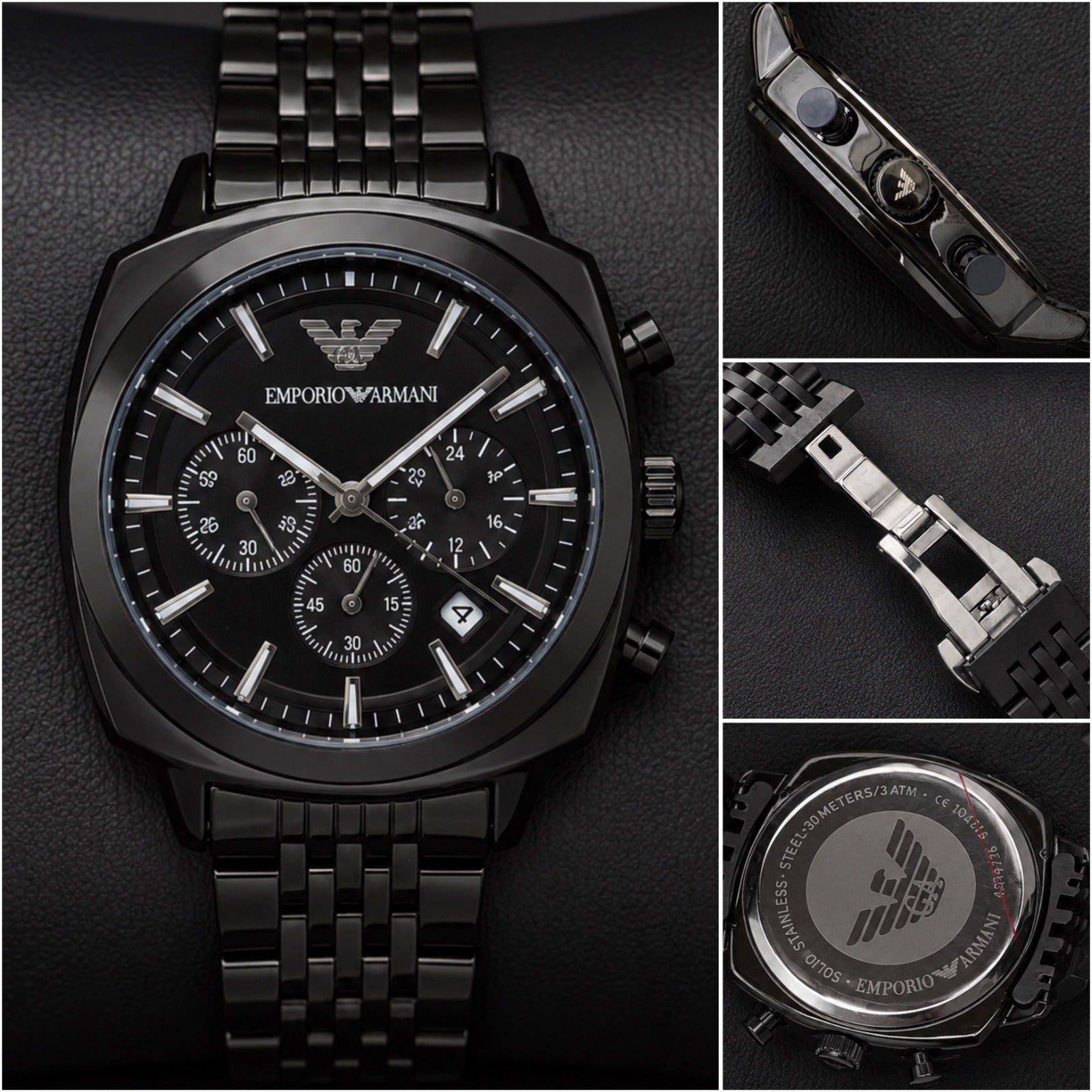 Emporio Armani Black Chronograph Watch
