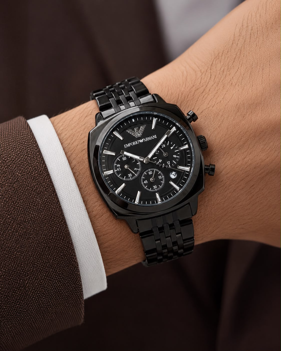 Emporio Armani Black Chronograph Watch