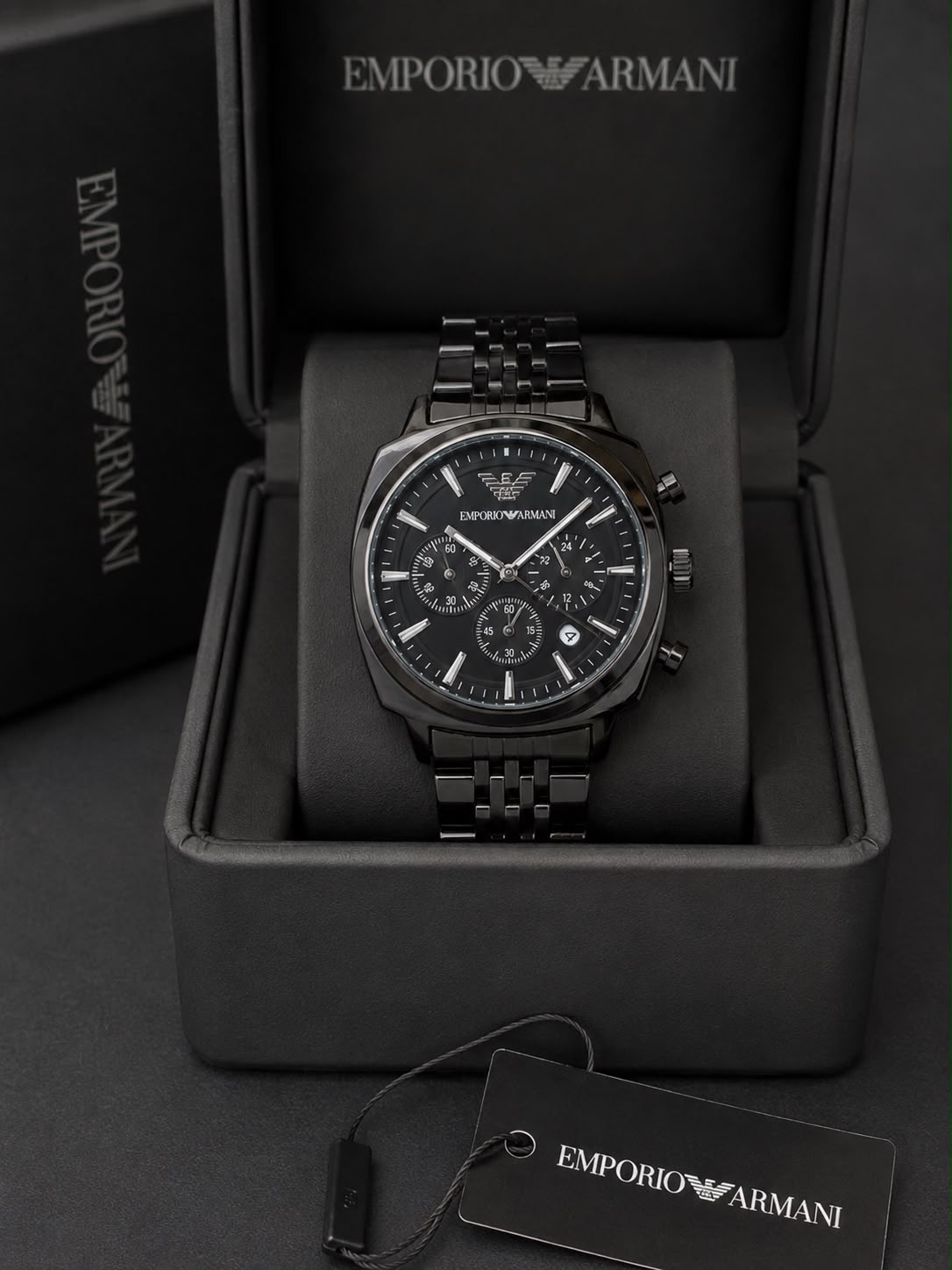 Emporio Armani Black Chronograph Watch