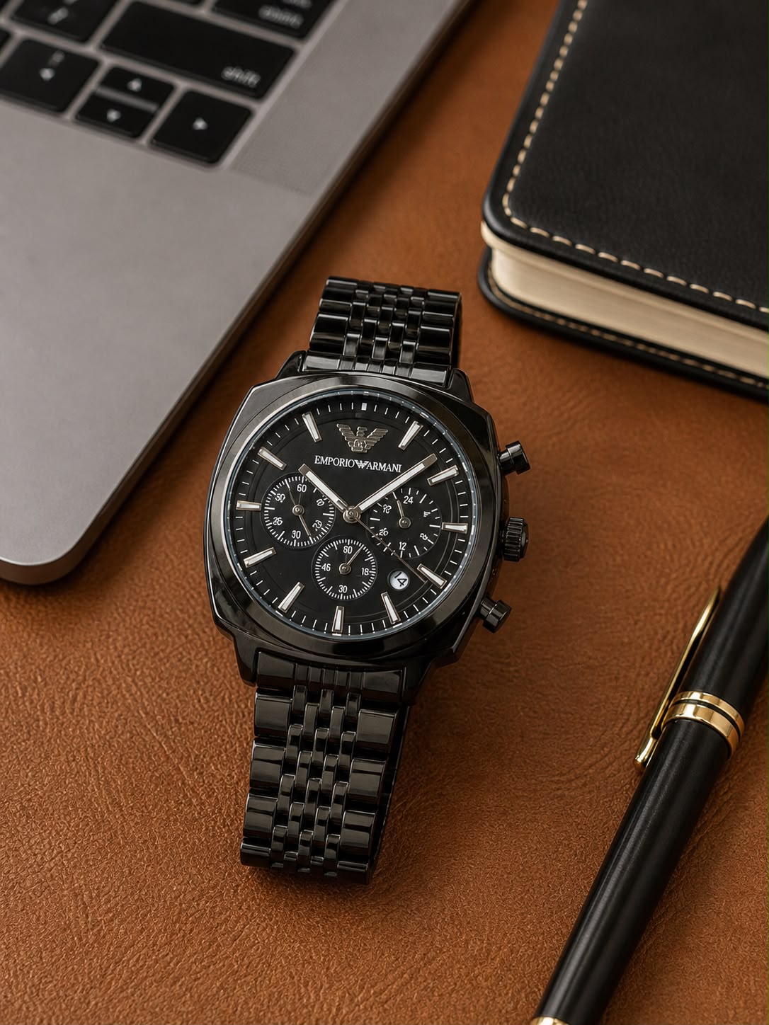 Emporio Armani Black Chronograph Watch