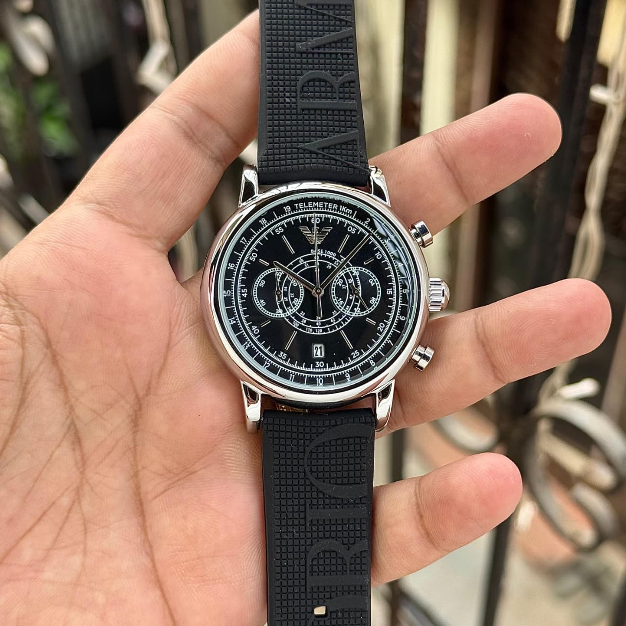 Bentley Black Chronograph Watch
