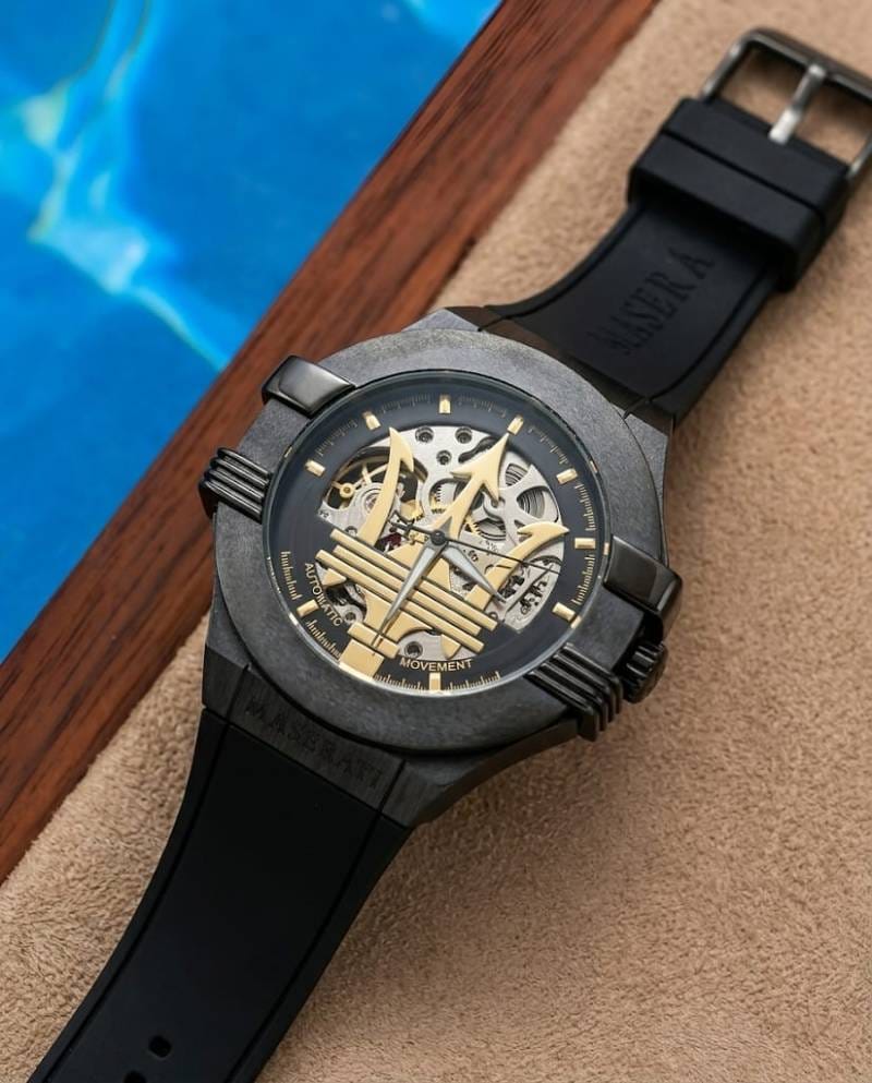 Black Skeleton Automatic Luxury Watch