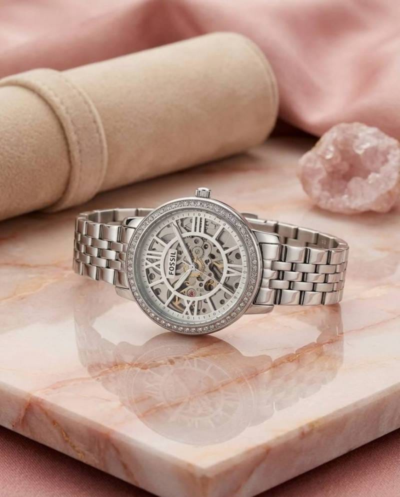 Fossil Silver Skeleton Automatic Watch