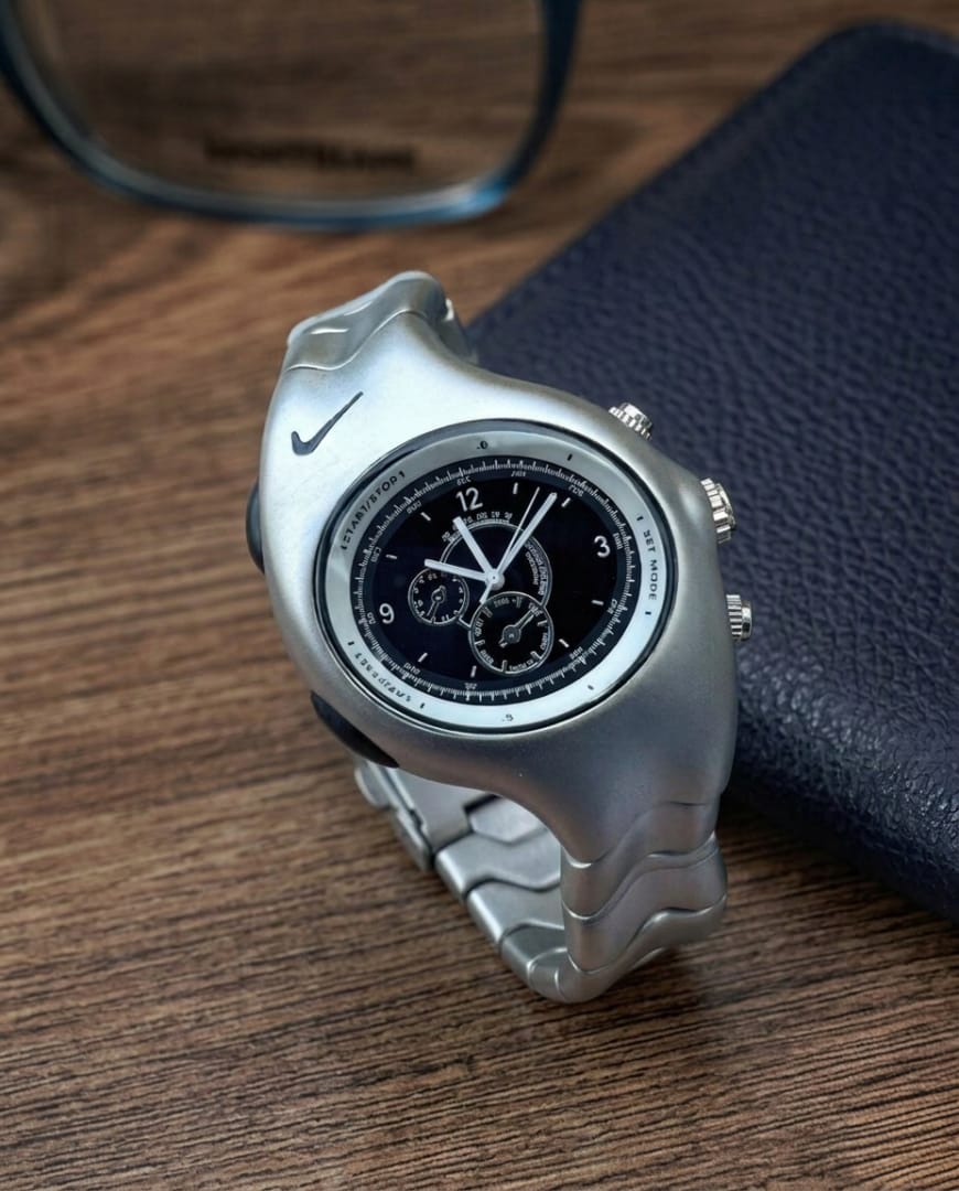 Nike Black Dial Silver Chronograph Stainless Steel Watch