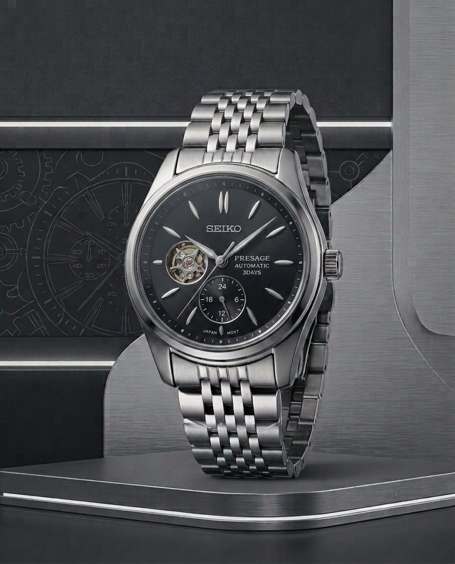 Seiko Presage Black Dial Automatic Watch