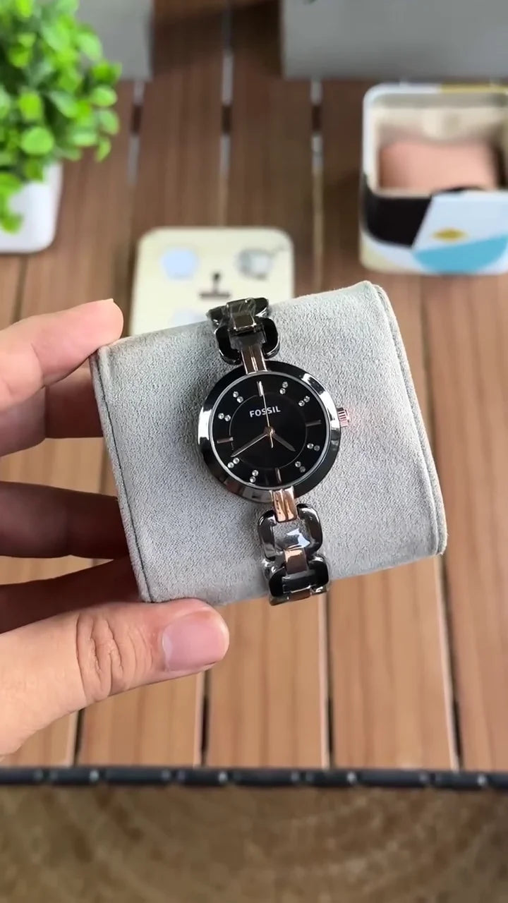 Fossil Black Dial Watch For Women