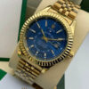 Rolex Blue Dial Metal Belt For Men's watch