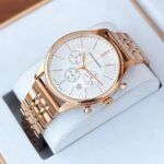 Emporio Armani Rose Gold Metal Belt Chronograph Men's Watch