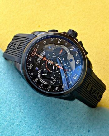 Swiss Made Black Bezel Tagheuer Chronograph Men's Watch