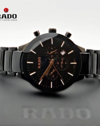 Rado Centrix Men Gold Dial Chronograph Quartz Watch