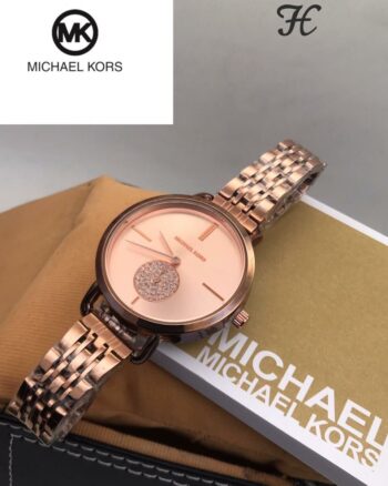 Michael Kors Full Rose Gold Premium Watch For Women
