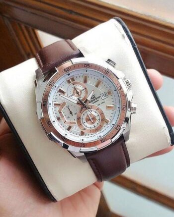 Edifice Premium Chronograph Brown Leather Belt Men's Watch